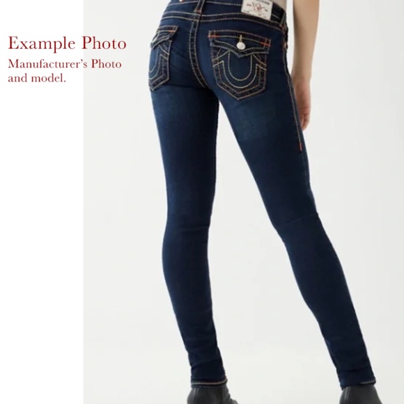 Low Rise Skinny Stretch Dark Blue STELLA Jeans by True Religion - 32 - Picture 12 of 12